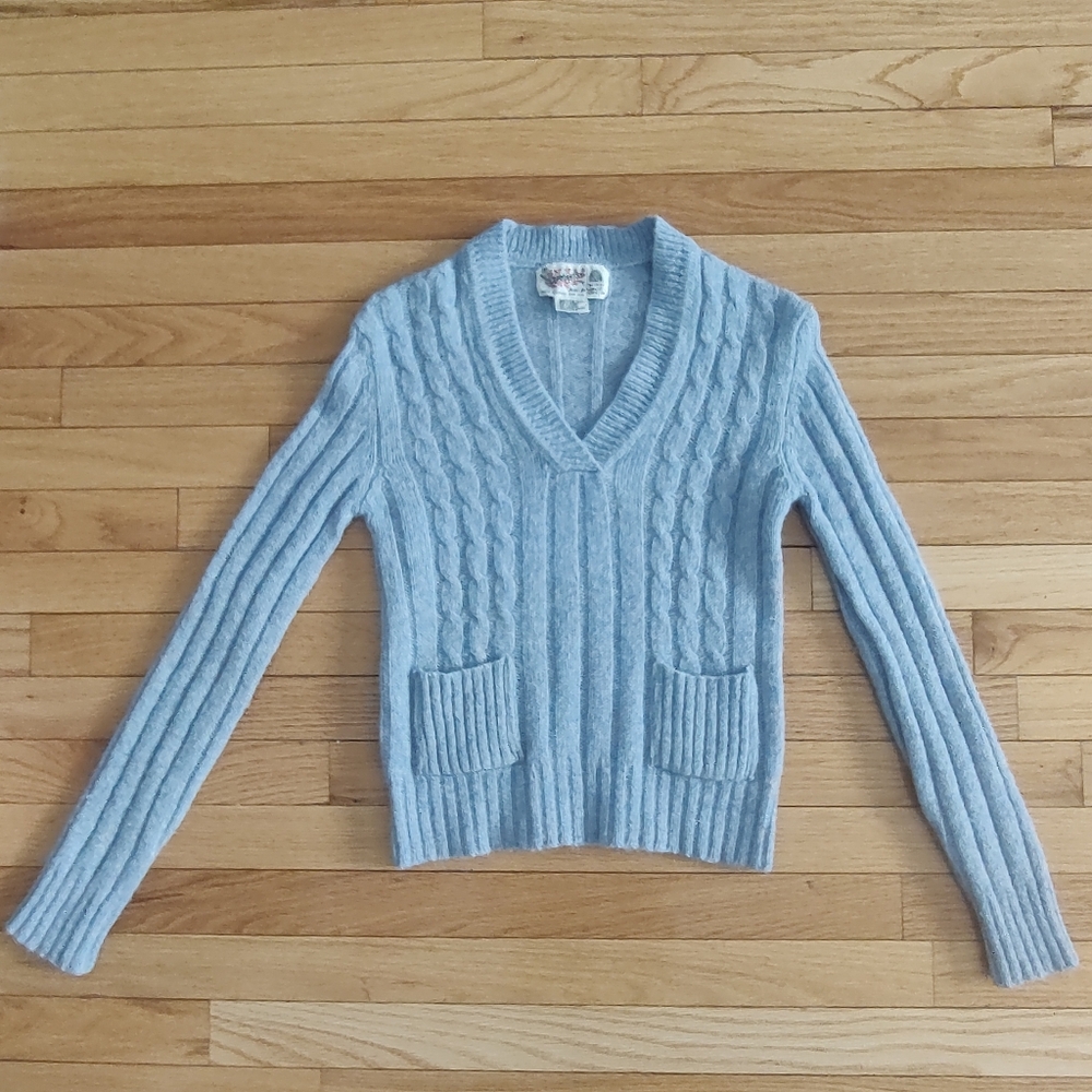 Vintage 1970s wool cable knit sweater Currants Jeri-Jo XS